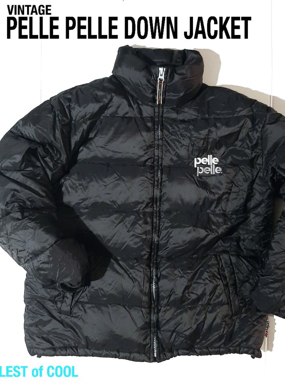 Vintage 90s y2k Pelle Pelle Marc Buchanan Black Down Puffer Jacket Mens Large